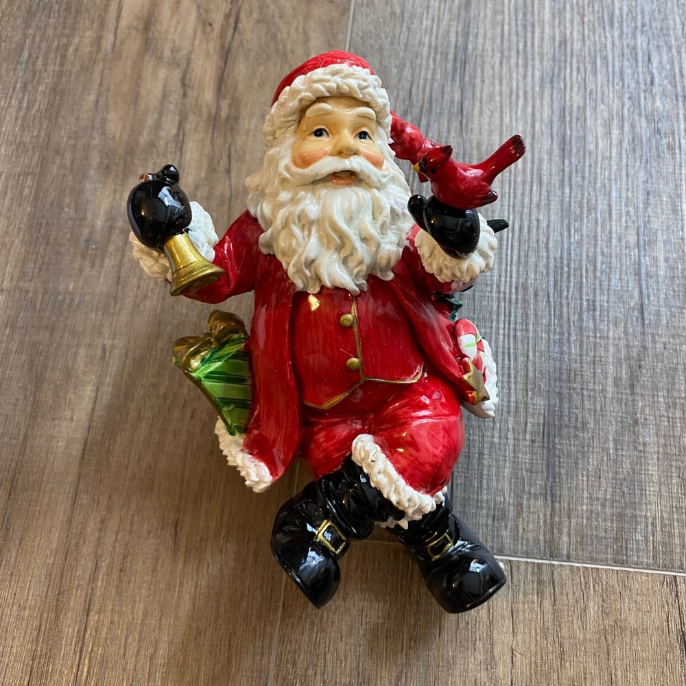 Home Interiors Santa Claus Figurine Stocking Holder, NEW,‎ Christmas Decor
